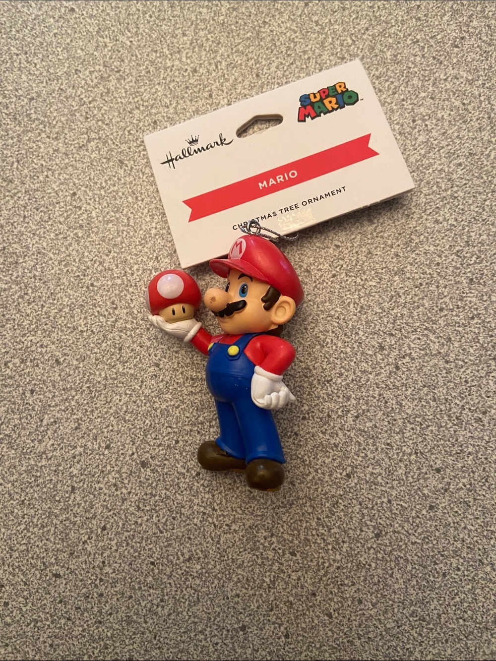 Hallmark Mario Ornament in Red, Blue and Brown